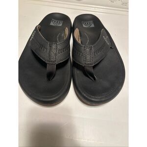 Reef | Shoes | Black With Brown Trim Reef Flip Flops Size 8  display picture 1